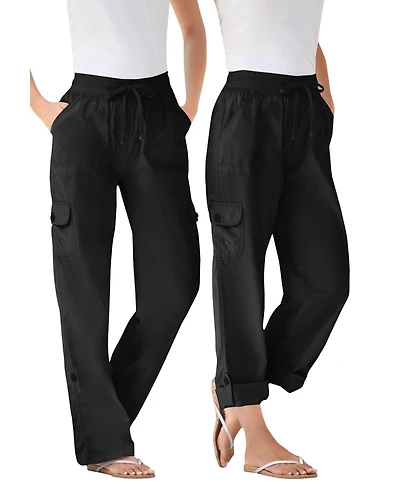 Woman Within Women's Convertible Length Cargo Pant/Capri