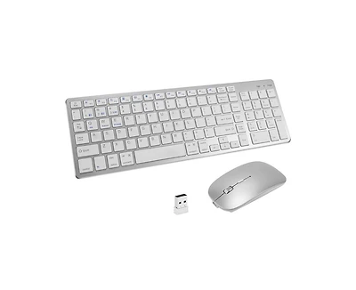 risokeys 2.4G Wireless Keyboard and Mouse Combo - Dual-mode keyboard & Bluetooth mouse for Laptop, Desktop