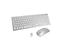 risokeys 2.4G Wireless Keyboard and Mouse Combo - Dual-mode keyboard & Bluetooth mouse for Laptop, Desktop