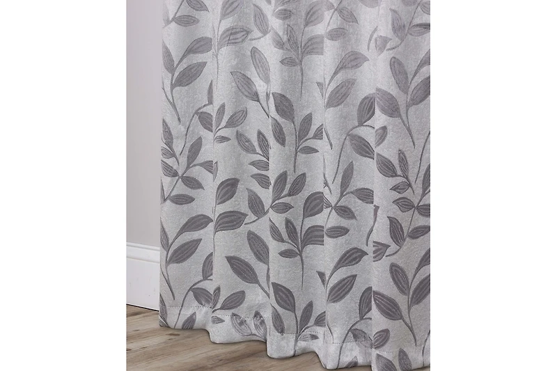 Superior Leaves Modern Bohemian Back Tab Blackout Curtain Set