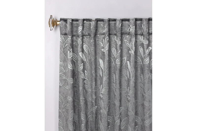 Superior Leaves Modern Bohemian Back Tab Blackout Curtain Set
