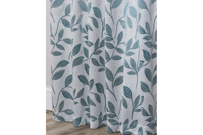 Superior Leaves Modern Bohemian Back Tab Blackout Curtain Set