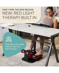 LifePro Under Desk Elliptical with Red Light – Quiet Seated Pedal Exerciser, Foot Pedal Exercise Machine for Home, Office & Rehab