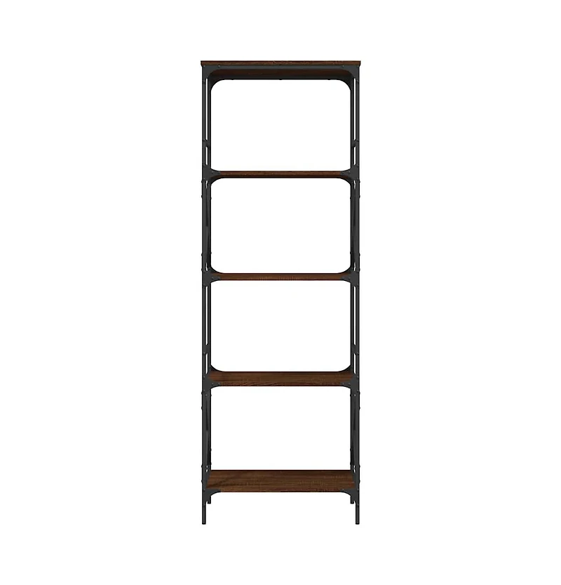 Bookcase 5-Tier Brown Oak 23.2"x13.8"x67.3" Engineered Wood