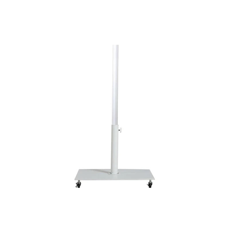 Meridian Furniture Amalfi Navy With Cream Piping / Matte Metal Patio Umbrella with Base Sets