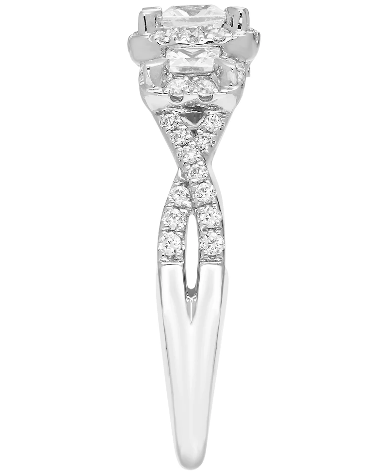 Macy's Diamond 3-Stone Ring (1 ct. t.w.) in 14K White Gold