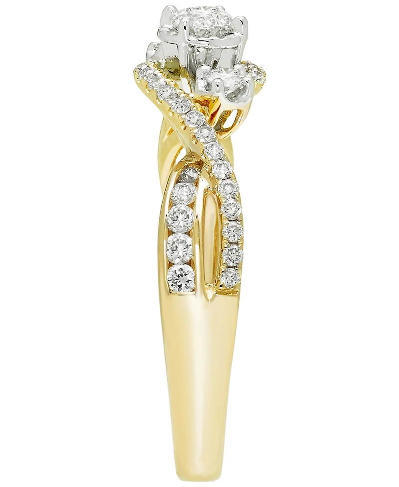 Macy's Diamond 3-Stone Ring (5/8 ct. t.w.) in 14K Yellow Gold