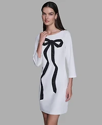 Karl Lagerfeld Paris Women's Scuba Crepe Sheath Dress