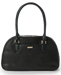 Brahmin Angie Croc-Embossed Leather Satchel Bag