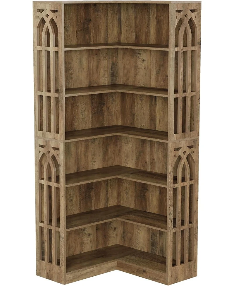 Tribesigns 6-tier Kitchen Pantry, 75.2" Tall Corner Shelf L-shaped Shelf, Large Corner Shelf Unit