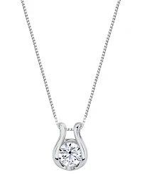Sirena Lab Grown Diamond Horseshoe Pendant Necklace ( ct. t.w.) 14K Yellow Gold (also White Gold