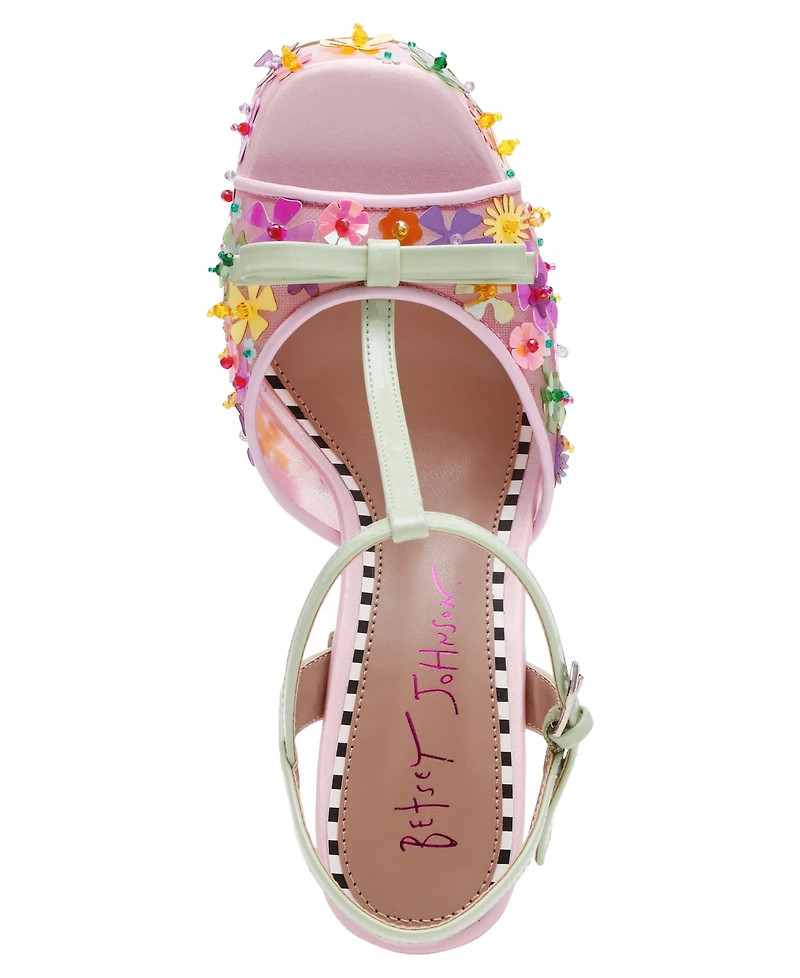 Betsey Johnson Women's Melodie Ditsy Floral Platform Dress Sandals