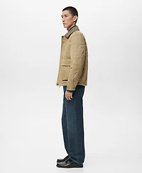 Mango Men's Quilted Water Repellent Jacket