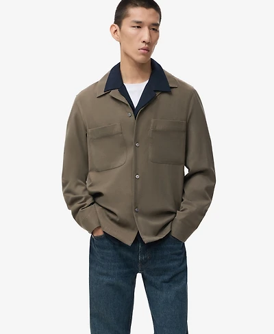 Mango Men's Regular-Fit Pocket Overshirt