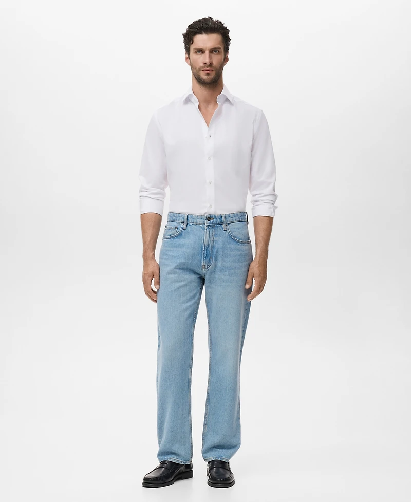 Mango Men's Slim-Fit Cotton Shirt