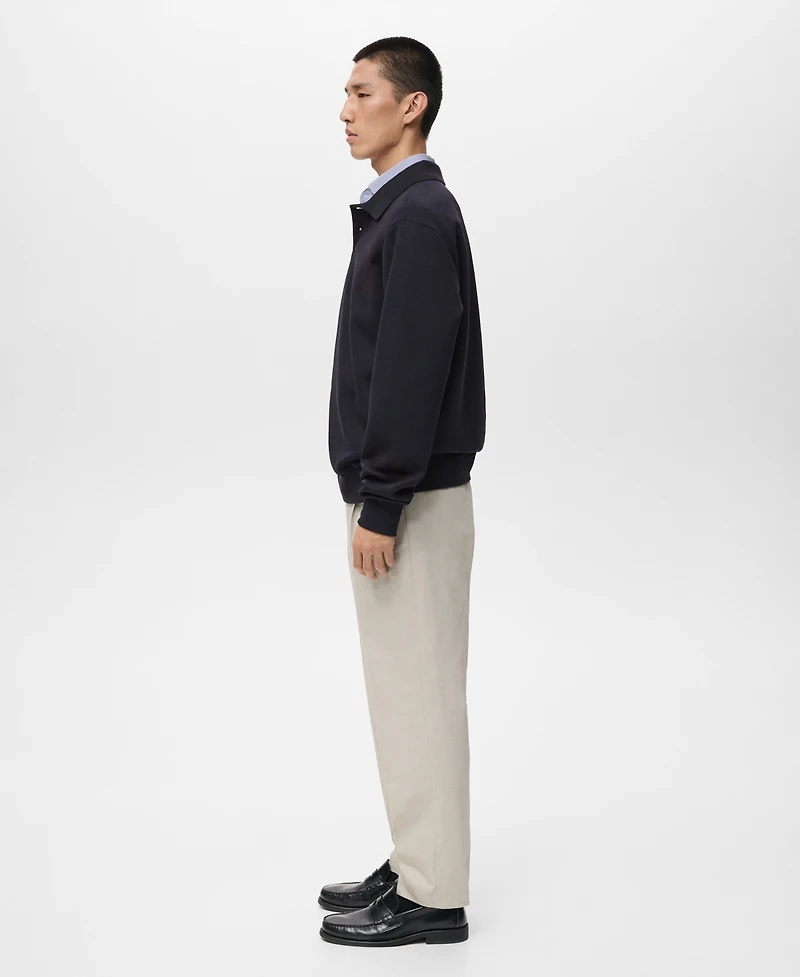 Mango Men's Regular-Fit Polo Sweatshirt