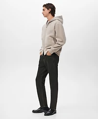 Mango Men's Corduroy Hooded Sweatshirt