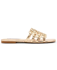 Steve Madden Women's Lotus Slide Square-Toe Flat Sandals