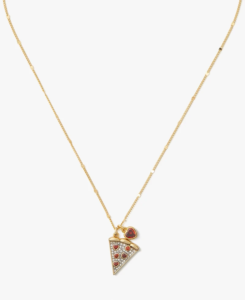 kate spade new york Cubic Zirconia and Glass Pizza My Heart Pendant Necklace