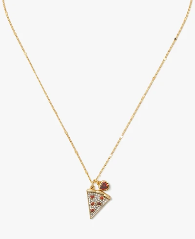 kate spade new york Cubic Zirconia and Glass Pizza My Heart Pendant Necklace