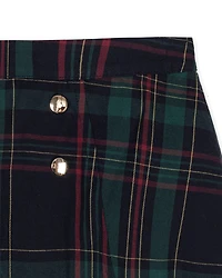 Hope & Henry Toddler Girls Organic Pull-on Double Button Party Skirt