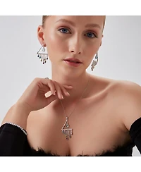 Spero London Colourful Rainbow Rain Drop Earrings in Sterling Silver