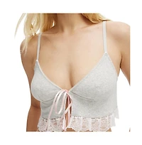 Cotton On Women's Sophie Pointelle Longline Bralette