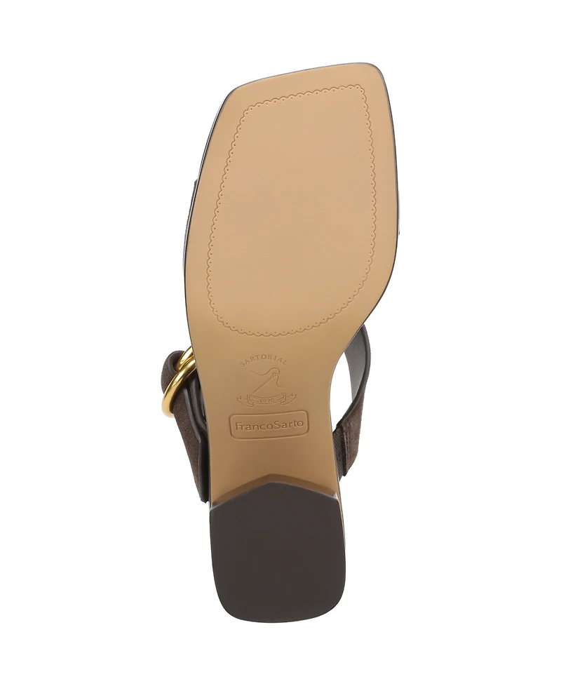 Franco Sarto Women's Roux Square Toe Slide Sandals