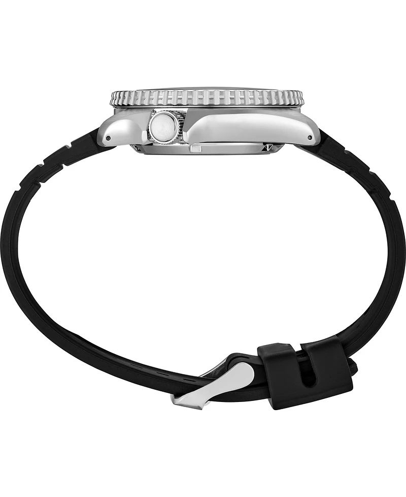 Seiko Men's 5 Sports Black Silicone Strap Watch, 42.5mm