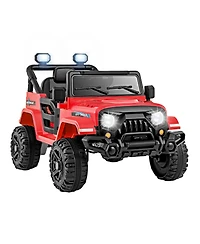 Sugift 12V Kids Ride on Truck Car with Remote Control Threaded Wheels and 3 Speeds