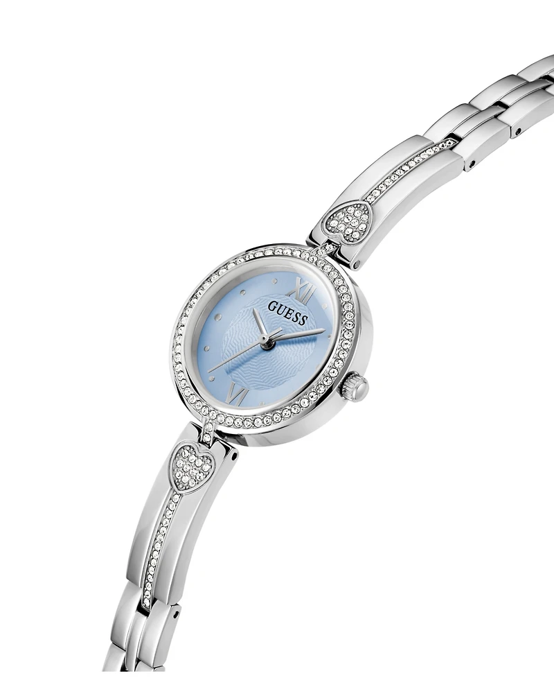 Guess Women's Silver-Tone Analog Watch, 27mm