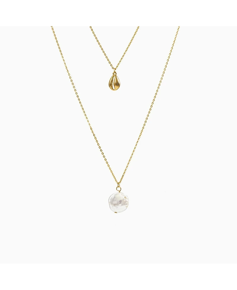 Shauna Cultured Pearl Pendant Layered Necklace