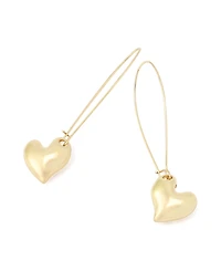 Robert Lee Morris Soho Gold Heart Dangle Earrings