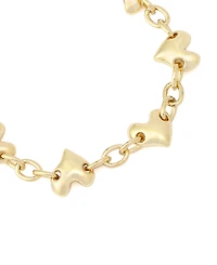 Robert Lee Morris Soho Gold Heart Charm Strand Bracelet