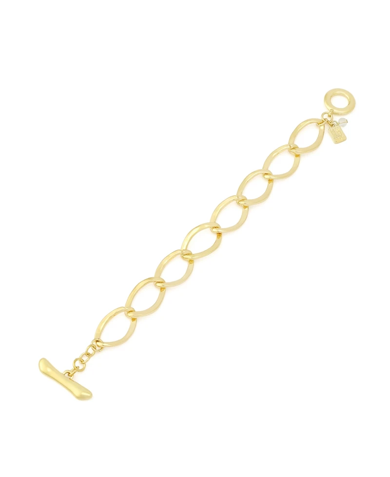 Robert Lee Morris Soho Gold Link Toggle Bracelet