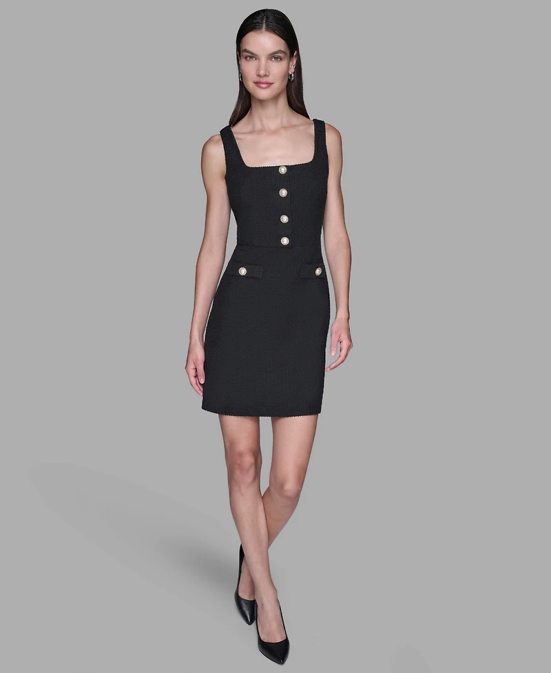 Karl Lagerfeld Paris Women's Square Neck Sheath Dress