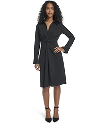 Calvin Klein Women's Twist Detail Sheath Collar Dress