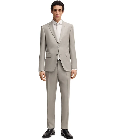 Boss by Hugo Men's Patterned Virgin Wool Slim-Fit Suit