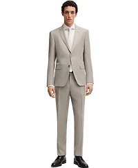 Boss by Hugo Men's Patterned Virgin Wool Slim-Fit Suit