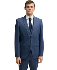 Boss by Hugo Boss Men's Patterned Stretch Wool Slim-Fit Three-Piece Suit
