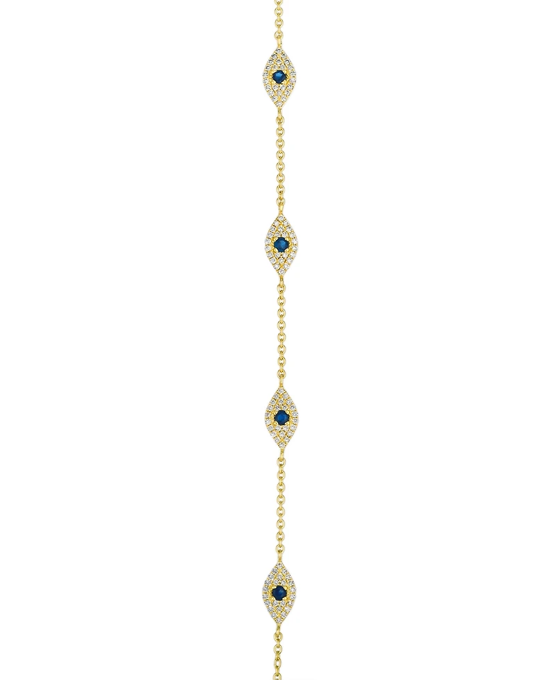 Le Vian Sapphires(0.28 ct. t.w.) and Vanilla Diamond (0.38 ct. t.w.) Bracelet in 14k Honey Gold