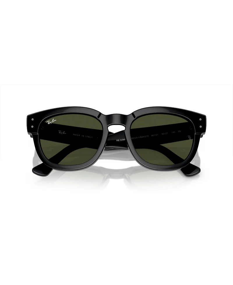 Ray-Ban Unisex Square Sunglasses, Mega Hawkeye RB0298SF