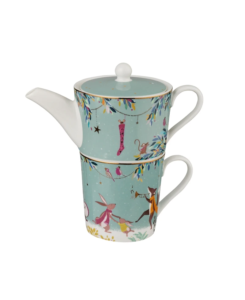 Portmeirion Sara Miller Woodland Tales Merry Band Teapot