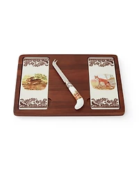 Spode Woodland 2-Pc. Cheese Board and Knife Set