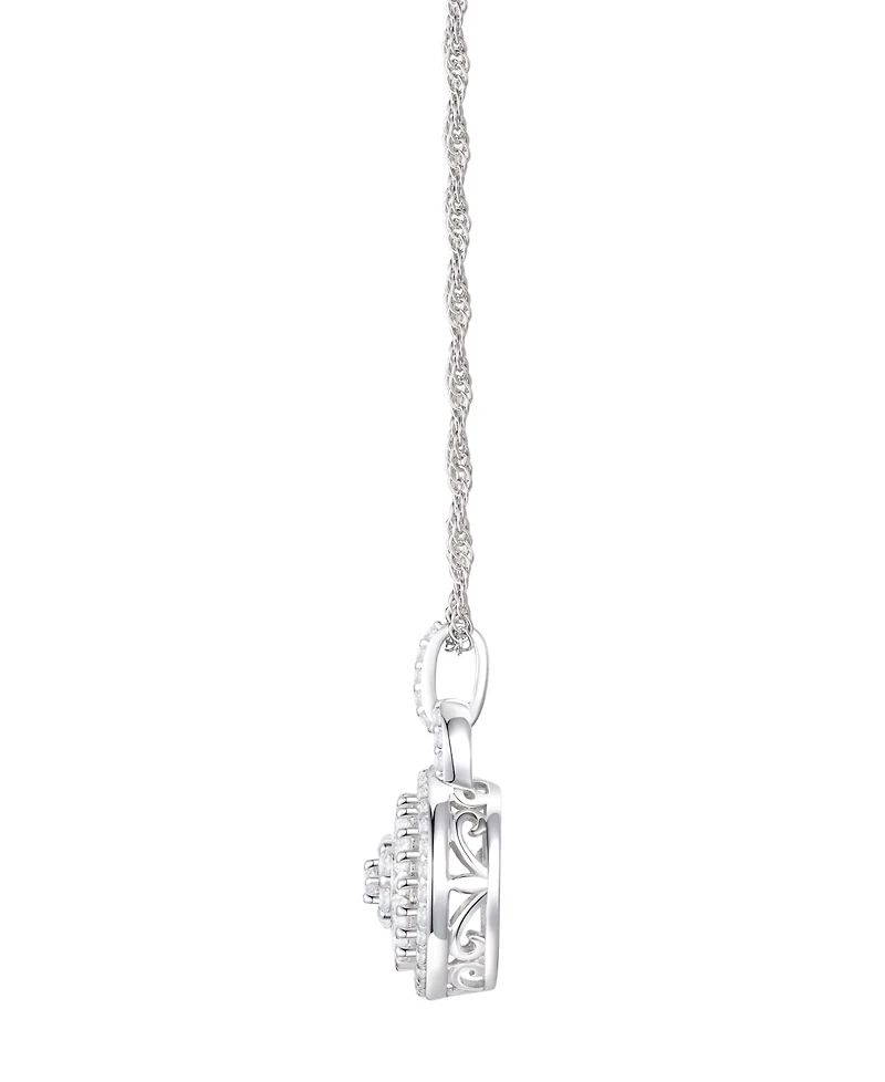 Macy's Diamond Pendant Necklace (1/2 ct. t.w.) in Sterling Silver
