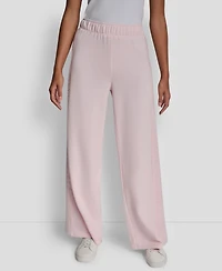 Dkny Jeans Petite Sequin Mid-Rise Wide-Leg Pants