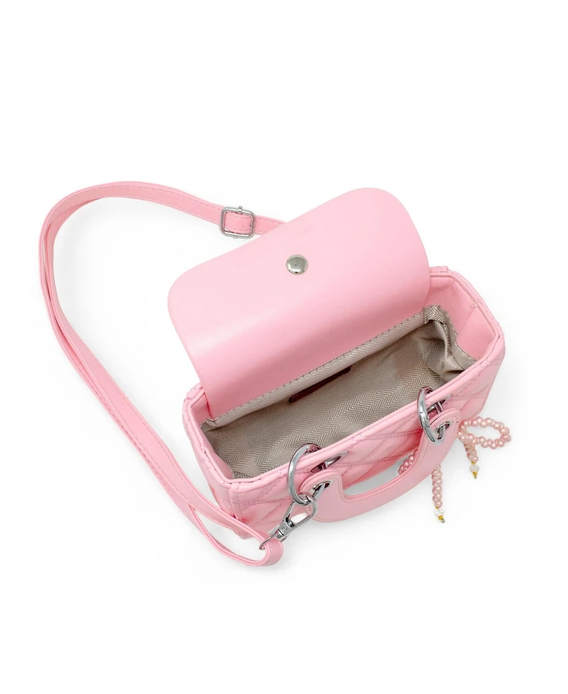 Zomi Gems Quilted Rectangle Bow Charm Handbag