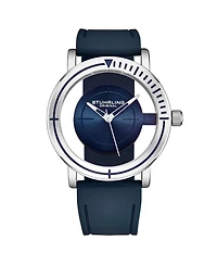 Stuhrling Men s Sniper 3915 Quartz Aviator Watch 42mm, Crosshair Target Dial, Rubber Strap, 5 Atm