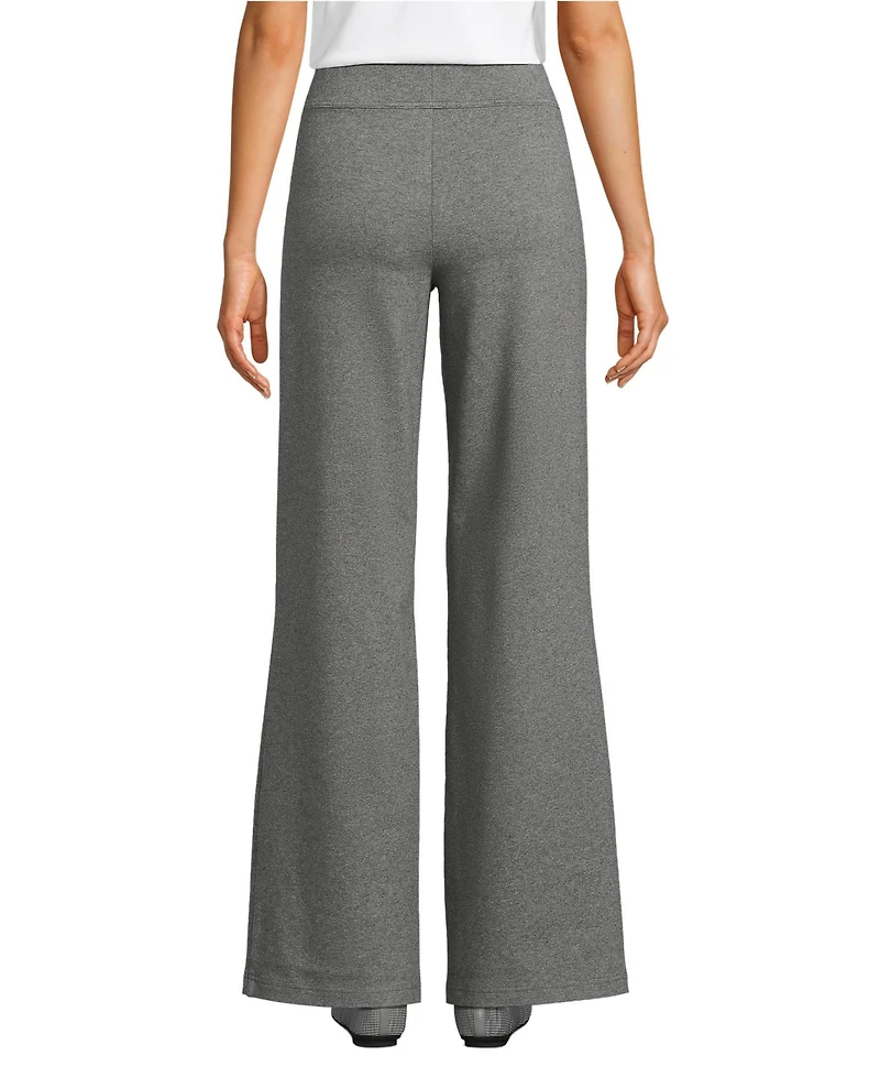 Lands' End Women's Tall Starfish High Rise Pull On Wide Leg Pocket Pants