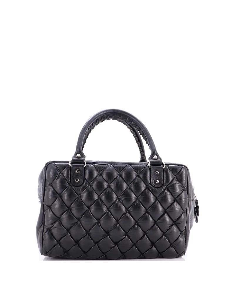 Pre-Owned Balenciaga Mm Matelasse Bag Leather